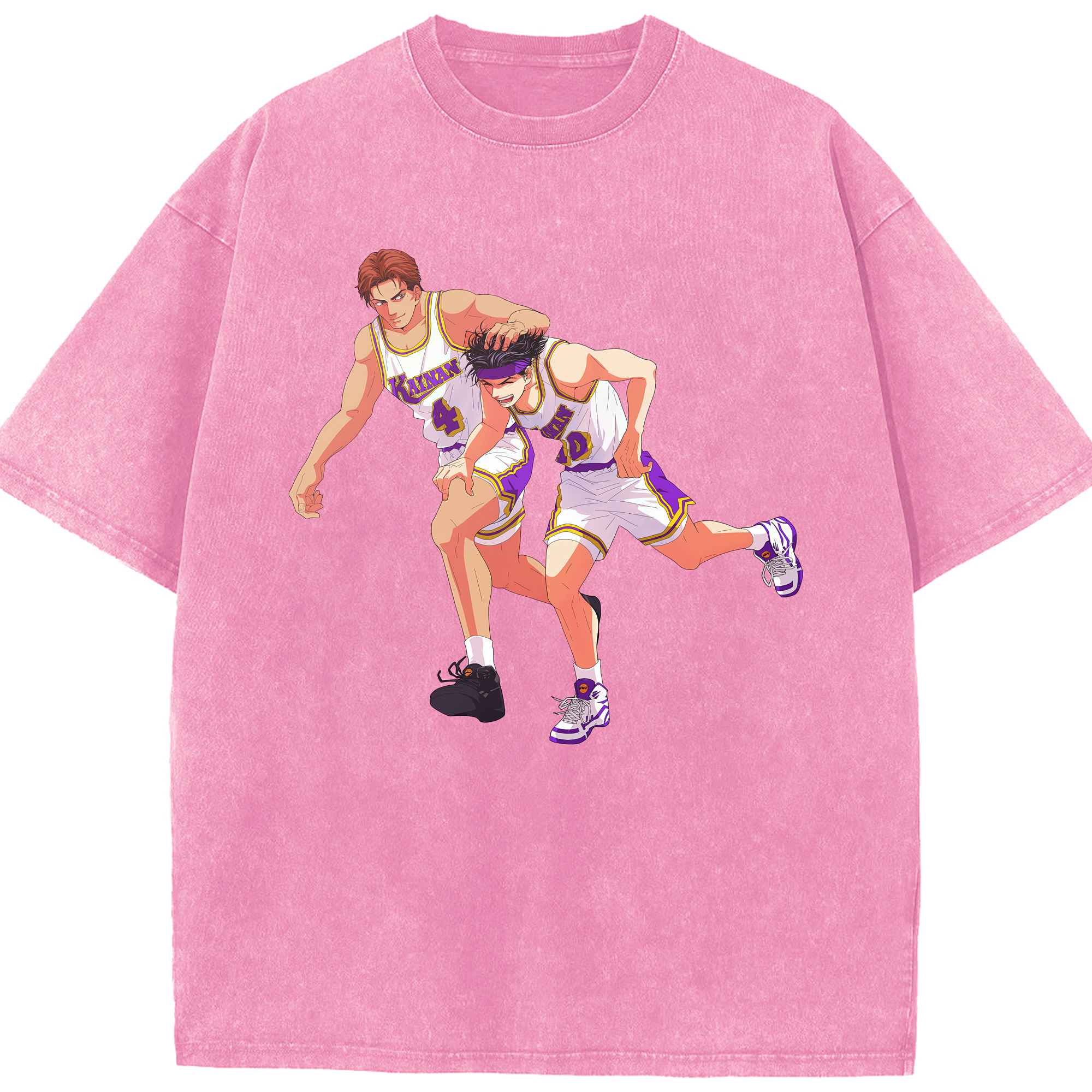 （画像用） SLAM DUNK／スラムダンク 綿100% ヴィンテージ風 半袖Tシャツ（フロントプリント）